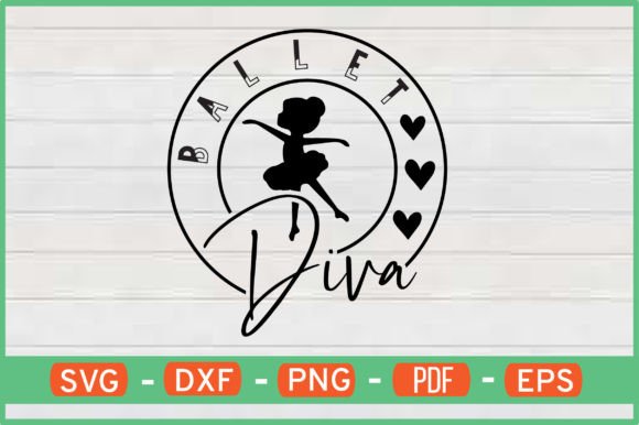 Ballet Diva T-Shirt Designs SVG: Graphics for Crafts-Driven Branding