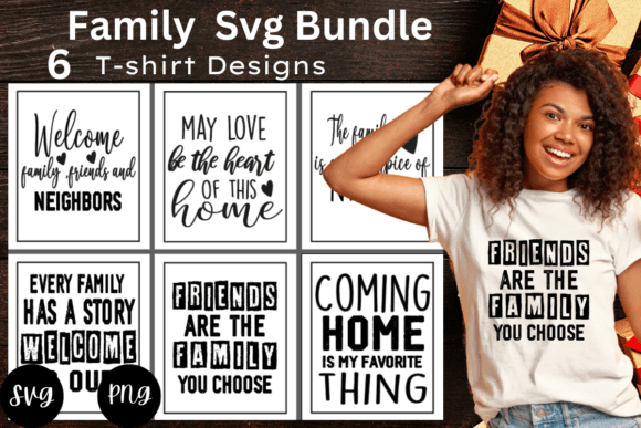 Family SVGs T-Shirt Designs Bundle: Graphics for Warm, Local Branding