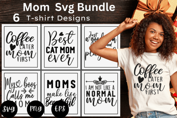 Mom SVGs T-shirt Designs Bundles: Graphics for Heartfelt Branding