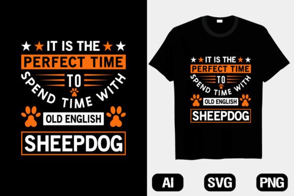 Old English Sheepdog Graphics & T-Shirt Designs