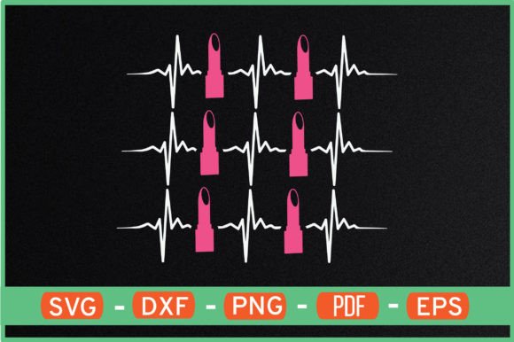 Red Heart Lipstick T-Shirt SVG Graphics for Crafts